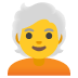 🧑‍🦳 person: white hair display on Google